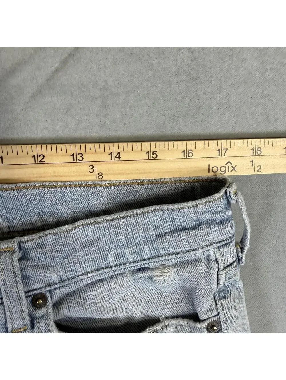 VTG Hollister Jeans Mens 34x30* Blue Slim Straight Light Wash Faded Denim Y2K